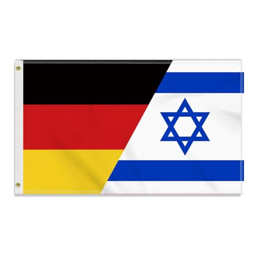Große 90×150 CM Deutschland Israel Flagge großes 150D Deutsch Israels Freundschafts banner Strapazierfähige Deutschlandfahne Doube-Seitendruck Dekor Messingösen large Israel