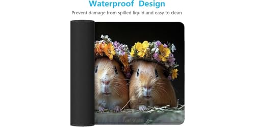 Tapis de souris grand format avec précision accrue et bords cousus