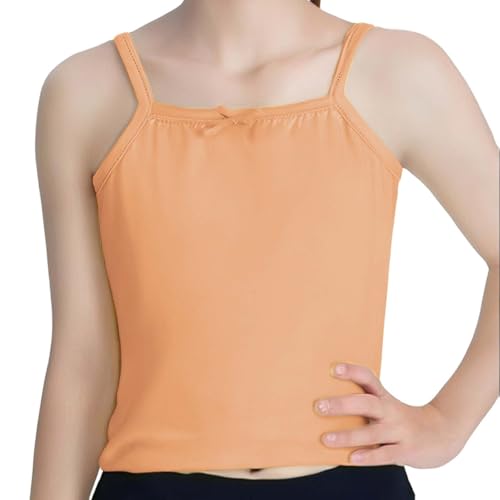 Girls Camisole Tank Tops Sleeveless Solid Color Spaghetti Undershirts Comfort Breathable Dance Gymnastics T-Shirts2