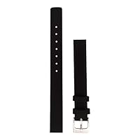 Skagen Uhrenarmbänder für Damen 12mm, Schwarz Leder, original ersatzband für 358XSSLBC