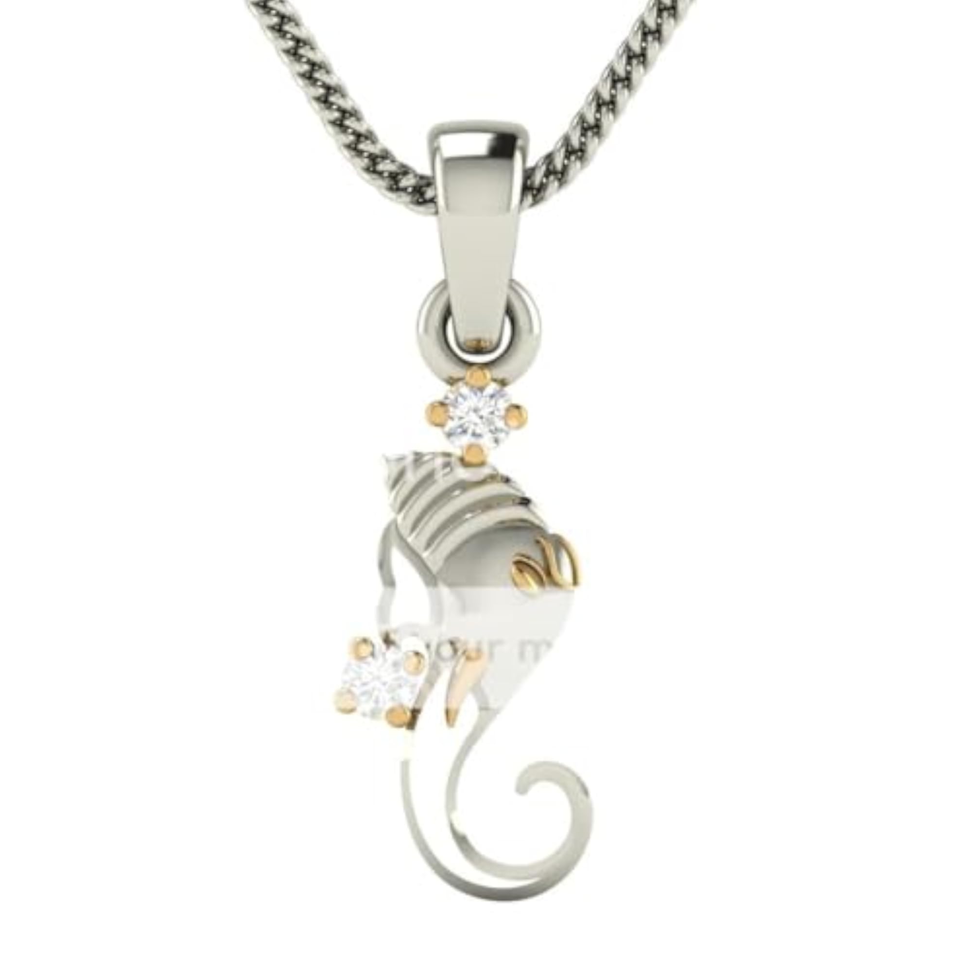 Women's White Gold 9KT Pendant AVP14WC, Elegant Gift