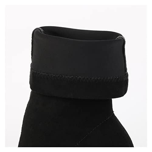 Bottes à talons hauts pointues chaussettes d'hiver en textile stretch