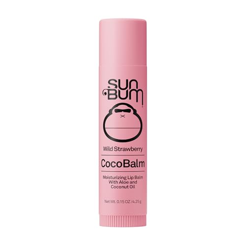 Sun Bum Cocobalm Wild Strawberry - Hydrating Lip Balm with Coconut Oil and Aloe Vera - 0.15 oz Stick