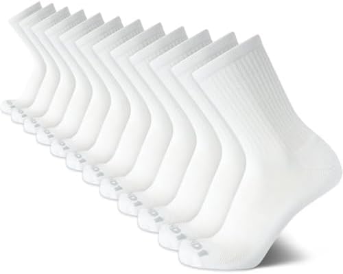 AND1 Men's Mid Crew Performance Cushioned Socks (12-Pack)