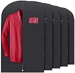 Sacs de vêtement PLX de 40" en noir, sac à costume pour le voyage et le rangement de vêtements de robes, chemises, manteaux en fourrure, vestes et costumes de danse - Housse de costume suspendue pour le rangement dans le placard des hommes et des femmes