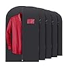 PLX 40″ Black Garment Bags Suit Bag for Travel & Clothing Storage of Dresses, Shirts, Fur Coats, Jackets & Dance Costumes – Hanging Suit Cover for Men & Women Closet Storage Garment Protector