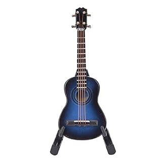 Biitfuu Modèle de Guitare Miniature Guitare en Bois Mini Instrument de Musique Ornements Cadeau d'anniversaire pour Les… – Image 6