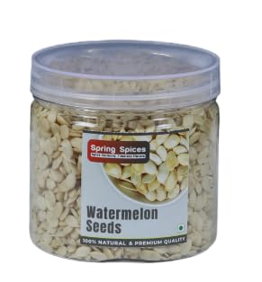 Spring Spices Watermelon Seeds High in Protein | Magaj Seeds | Raw seeds | Nutrients Rich | Source of antioxidants | tarbuj or tarbooj magaj (200g (Pack of 1))
