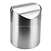 CODIRATO Mini Basura con Tapa, Bote de Basura Pequeña Cubos de Basura para Escritorio Oficina Baño Cocina Residuos Contenedores (12 * 12 * 16.5CM, 1.5L)