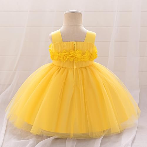 Toddler Girls Elegant Tulle Flower Dress Sleeveless Princess Birthday Party Gown Formal Outfit2