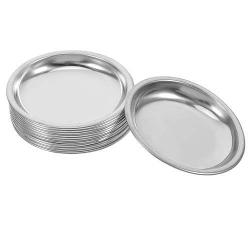 CATIEBYE 12pcs Stainless Steel Tea Bag Holder Saucer Metal Organizer for Tea Bags and Strainers for Use Keeps Your Setup Neat and Organized