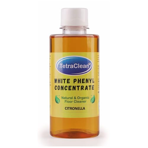TetraClean Citronella White Phenyl Concentrate 250 ML | Fragrance Oil Based Natural and Organic Floor Cleaner | Makes 8-10 Litres of White Phenyl | Disinfectant | For Home & Commercial Use