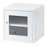 サンワダイレクト ロッカー 鍵付き 小型 スチール製 小窓付き スタッキング A4ファイル対応 簡単組立 書類 貴重品 ミニロッカー ホワイト 100-LBOX009W