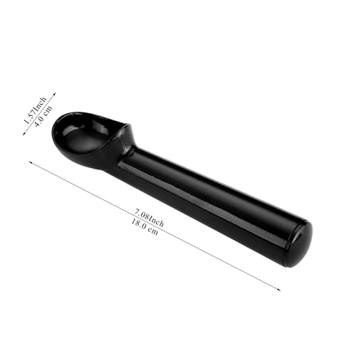 Ice Cream Scoop with Confortable Handle and Easy to Release, Professional Metal Ice Cream Spoon, Ice Cream Scooper Dishwasher Safe(Black) - Image 3
