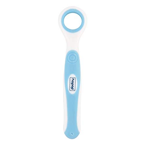Image of Hopop BPA Free Tongue Cleaner Toothbrush 100% Safe For Kids Age From 1-3 Years (1 Pc, Blue)