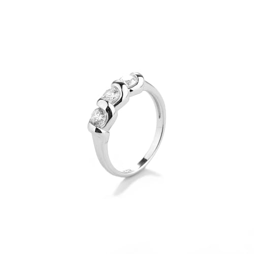 Precious Pieces Sterling Silver CZ Baby Ring with Twisted Band