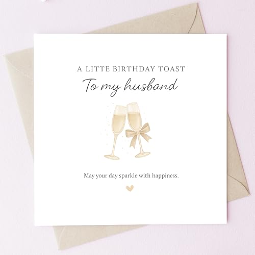 TEEMI-Heartfelt Husband �o�[�X�f�[�J�[�h�M�t�g - �uA Little Birthday Toast�v�܂肽����300GSM �����t���A�V�����p���f�U�C���A�����ɑ����
