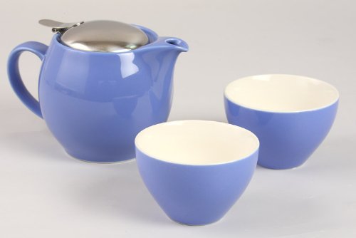 ZEROJAPAN Gift Set for 3 Universal Teapots & 2 Wide Teacups Blueberry ZG-001 BB