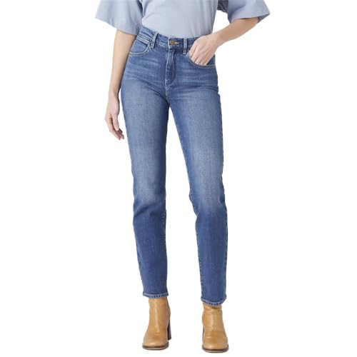 Wrangler Damen steil Straight, Airblue, 42W / 32L EU – Ansicht 1