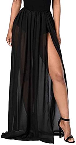 Women Tulle Tutu Long Skirts Wedding Party Cocktail Prom Mesh Maxi Dress Detachable Skirt Swimwear Cover Ups