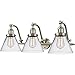 Innovations 515-3W-SN-G42-LED 3 Light Vintage Dimmable LED Bathroom Fixture, Brushed Satin Nickel