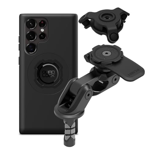 Image of Quad Lock Motorcycle Fork Stem Mount PRO Kit with Vibration Dampener and MAG Phone Case for Galaxy S22 Ultra