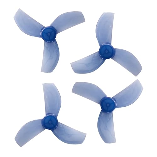 Gemfan Mirco Props 35mm 3ブレード/4ブレード PCプロペラ 1.0mm 20ペア RC FPVレーシングフリースタイル FPV用 Tinywhoop用 ドローン用 08028モーター(20Pairs 3-Blade Blue)