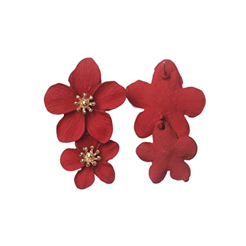 Boucles d'oreilles à fleurs pendantes légères pour porter le style XXL sans douleur