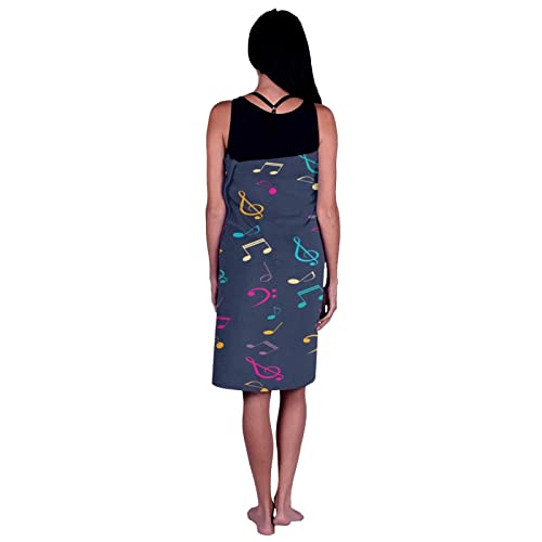 Serviette de bain 80 x 130 cm drap de plage notes musicales