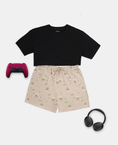 Image of Jockey RG03 Girl's Super Combed Cotton Relaxed Fit Printed Shorts with Side Pockets Colors & Prints May Vary
