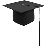 QWORK® Abschluss Hut, Bachelor Hut Unisex Doktorhut, Schwarz Verstellbarer Graduation Hat, für Abschlussfeiern
