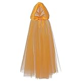 BPURB Adult Full-Length Sheer Cape with Oversized Hood Halloween Ghost Cosplay Costume Cloak