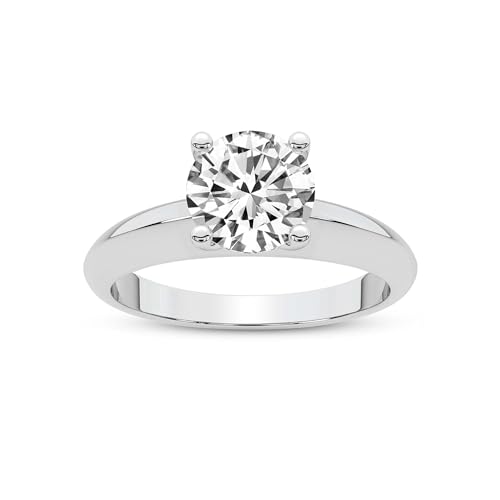 FRIENDLY DIAMONDS Lab Grown Diamond Ring For Women IGI Certified | 1-5 Carat Eloise Solitaire Knife Edge Diamond Ring | 14K Or 18K White, Yellow Or Rose Gold | FG-VS Quality