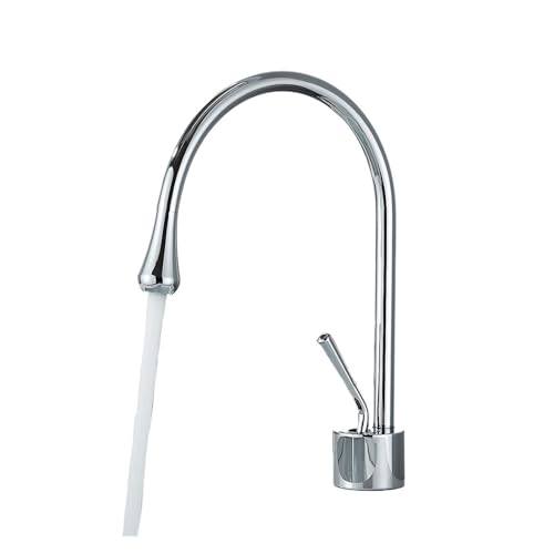 Robinet de lavabo chrome à commande chaud et froid avec bec rotatif 360 - 2