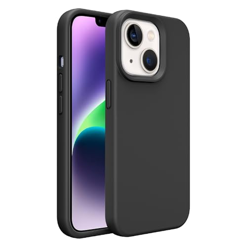 Image of iPhone 13 /14 Case Silicone,Soft Microfiber Lining(Black)