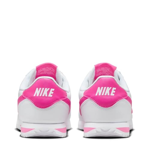 Nike Cortez Big Kids' Shoes (DM0950-104, White/Laser Fuchsia) Size 5.54
