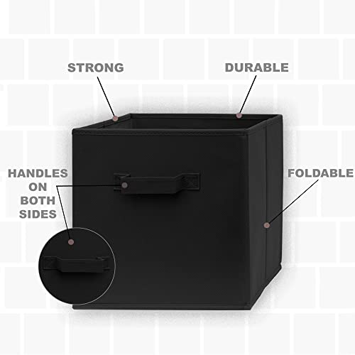 Pomatree 12X12X12 Inch Storage Cubes - 6 Pack - Fabric Cube Storage Bins | Dual Handles, Foldable | Home thumb #5
