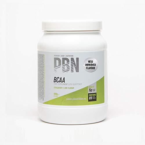 Premium Body Nutrition BCAA Erdbeere/Limette 500 g-Behälter, Neuer verbesserter Geschmack Cover