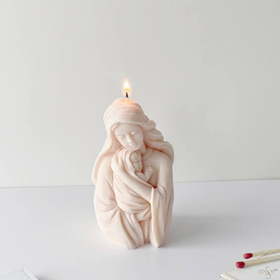 Keshav Creations Candle Silicone Mold,Mother Hug Baby Mold,3D Candle Silicone Vertical Candle Mould,Resin Mold for Candle Making Mother Mould Candle Mould Candle Mold-image-43