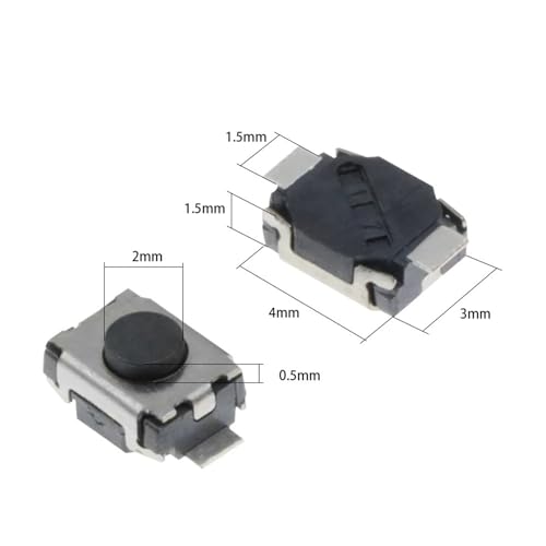 Interruptor táctil SMD micro con pulsador vertical de 2 pines y componentes para PCB de 3x4x2mm 5