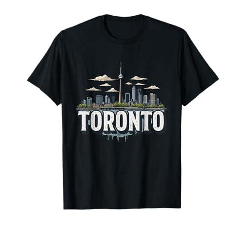 Retro Toronto Paisaje Vintage Souvenir Camiseta