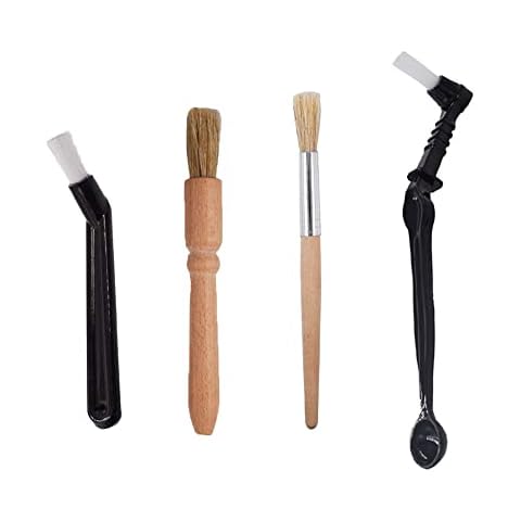 Coffee Brush Coffee Cleaning Brush, 4 Pieces Espresso Machines Cleaning Brush and Wooden Handle Coffee Brush for the Coffee Grinder, Coffee Tool, Coffee Grinder, Cleaning Brush, Espresso Machine (A01) Cover