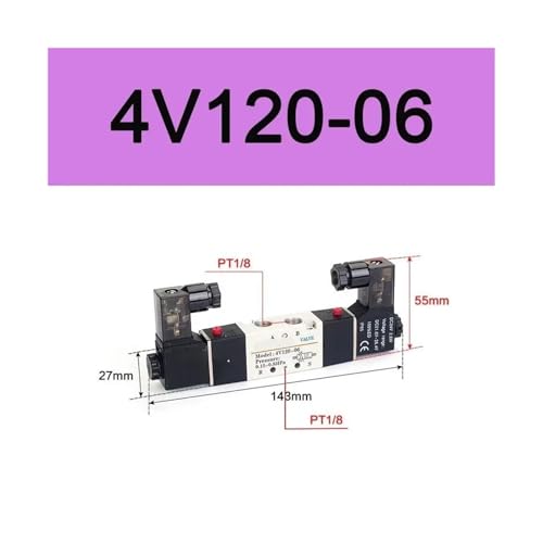 Électrovanne pneumatique 4V320-10 en alliage robuste à commande électrique stable