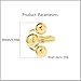 Hebelee Fashion Ball Statement Ring for Women Girls Stainless Steel Layered 3 Round Balls Open Wrap Finger Rings Comfort Fit Geometric Unique Christmas Birthday Party Jewelry Size 7-8 (Gold)