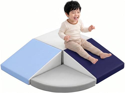 室内遊具 ソフトブロック 4点セット キッズクライミングブロック 室内アスレチック キッズスペース PUレザー製 組み合わせ自由 滑り止め付き 防水仕様 真空圧縮梱包コンパクト収納 北欧風 シンプルデザイン おうち遊 びキッズスペース 保育園 幼稚園プレゼント