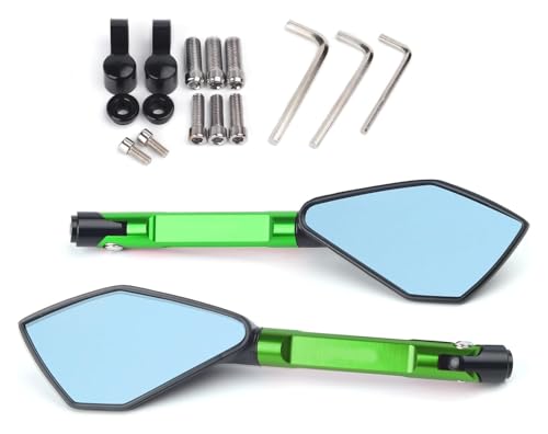 Retrovisores moto CNC de alta precisión en color verde para Kawasaki serie Z