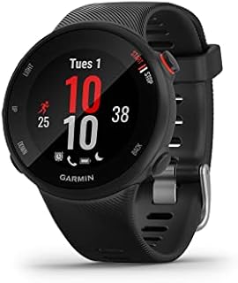 Garmin Forerunner 45S – GPS-Laufuhr im schlanken Design mit umfangreichen Lauffunktionen, Trainingsplänen, Herzfrequenzmessung,für schlanke Handgelenke,Smartphone Benachrichtigungen (Generalüberholt)