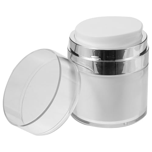 EPIGEIST Botella Dosificadora de Crema Portátil con Bomba de Presión al Vacío Envase Facial con Tapa Sellada para Viaje y Cuidado