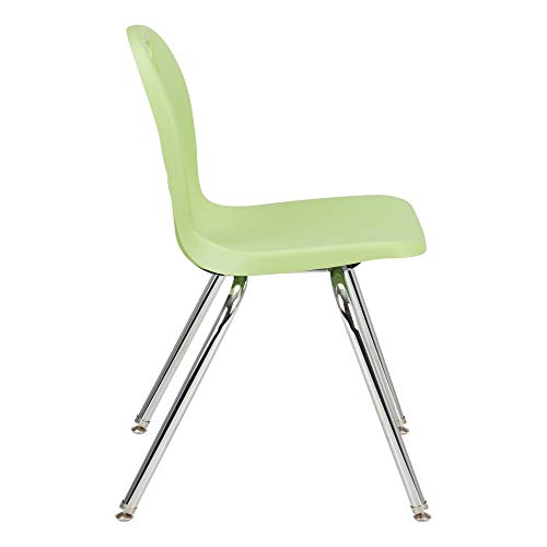 Image of Learniture LNT-118-CSW-GA Learniture Structure Series School Chairs for Classroom, 18 inch Seat Height, Green Apple, Pack of 4