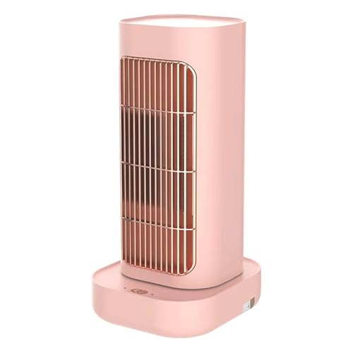 Calefactor Eléctrico, Calefactor de escritorio pequeño, silencioso y de calentamiento rápido for manos y pies. Radiador de calentamiento instantáneo tipo sol for uso en la oficina.(Pink)